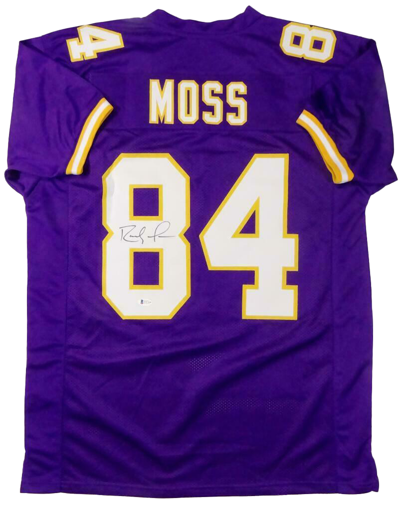 Randy Moss Minnesota Vikings Autographed Purple Pro Style Jersey - (BAS COA)