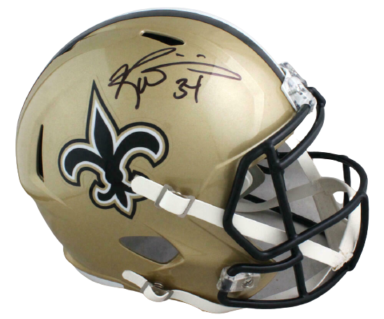 Ricky Williams New Orleans Saints Signed New Orleans Saints Full-sized Speed Helmet (BAS COA)