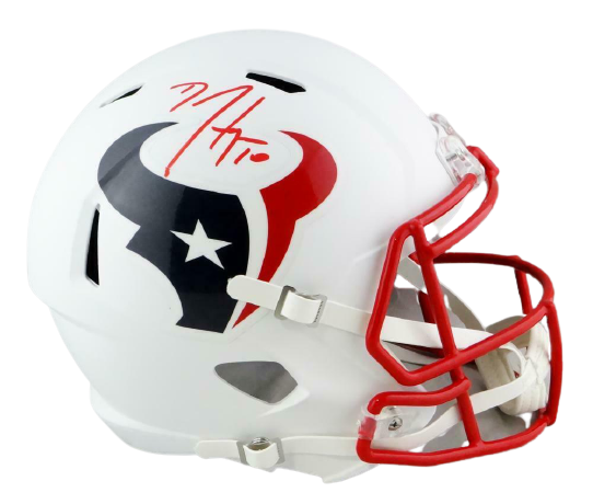 DeAndre Hopkins Houston Texans Signed Texans Flat White Speed Full-sized Helmet (JSA COA)