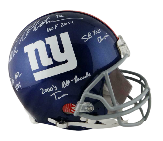 Michael Strahan New York Giants Signed NY Giants AMP Speed Mini Helmet —  Ultimate Autographs