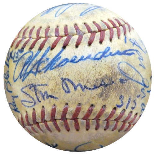 Stan Musial St. Louis Cardinals Signed Baseball 23 Sigs A52633 (BAS COA)