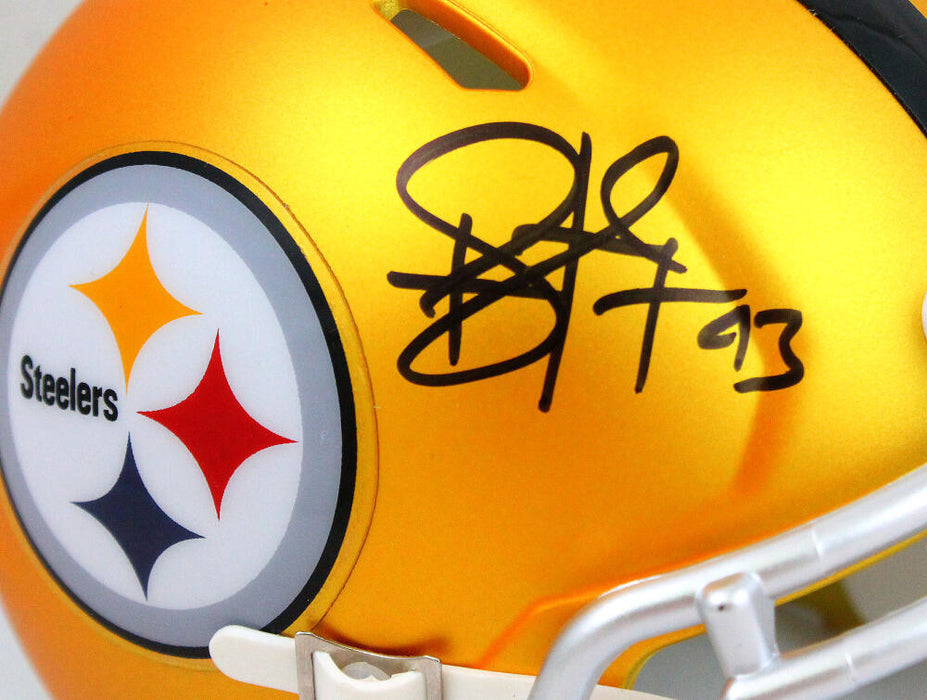 Troy Polamalu Pittsburgh Steelers Signed Steelers Blaze Speed Mini Helmet (BAS COA)