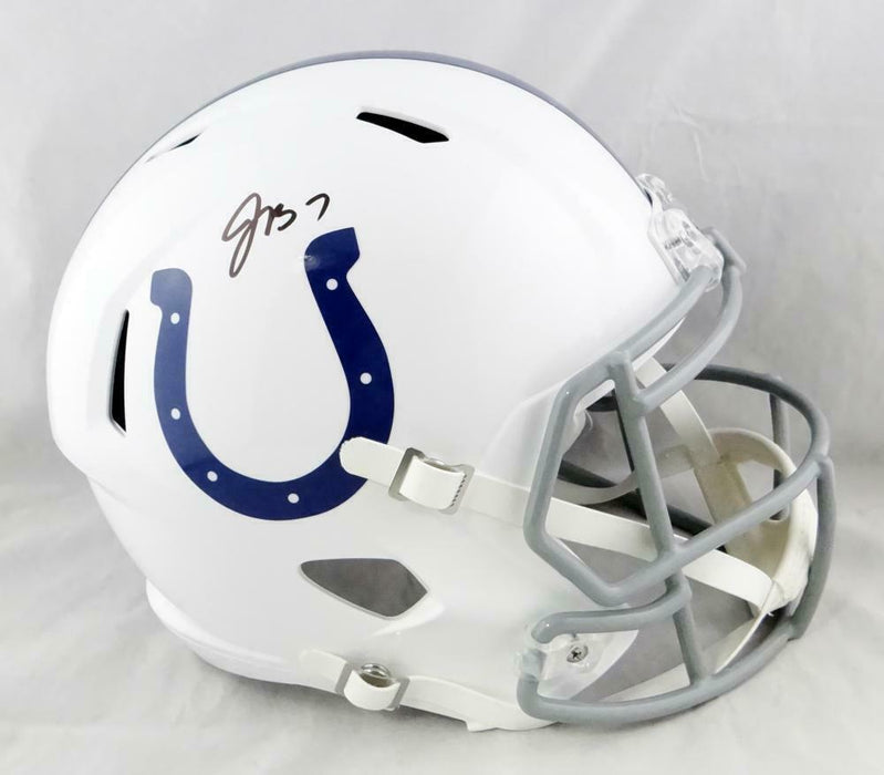 Jacoby Brissett Indianapolis Colts Signed F/S Speed Replica Helmet JSA COA (Baltimore)