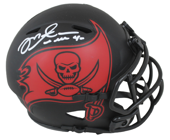 Mike Alstott Tampa Bay Buccaneers Signed Authentic Eclipse Speed Mini Helmet (BAS COA)