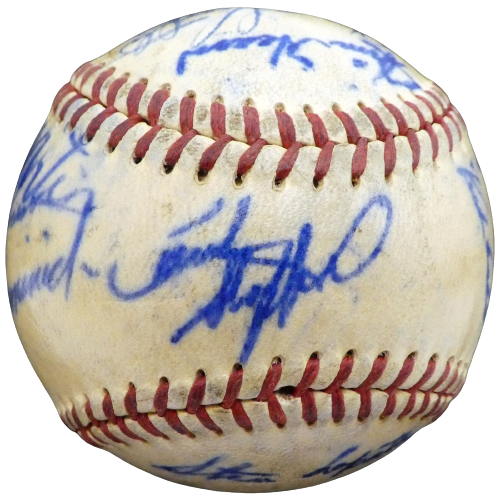 Del Ennis Philadelphia Phillies Signed 1950 Cardinals Phillies Baseball 19 Sigs A52636 (BAS COA)