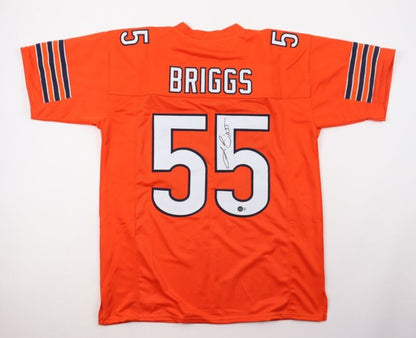 LANCE BRIGGS SIGNED AUTOGRAPHED CHICAGO BEARS CUSTOM JERSEY BECKETT COA