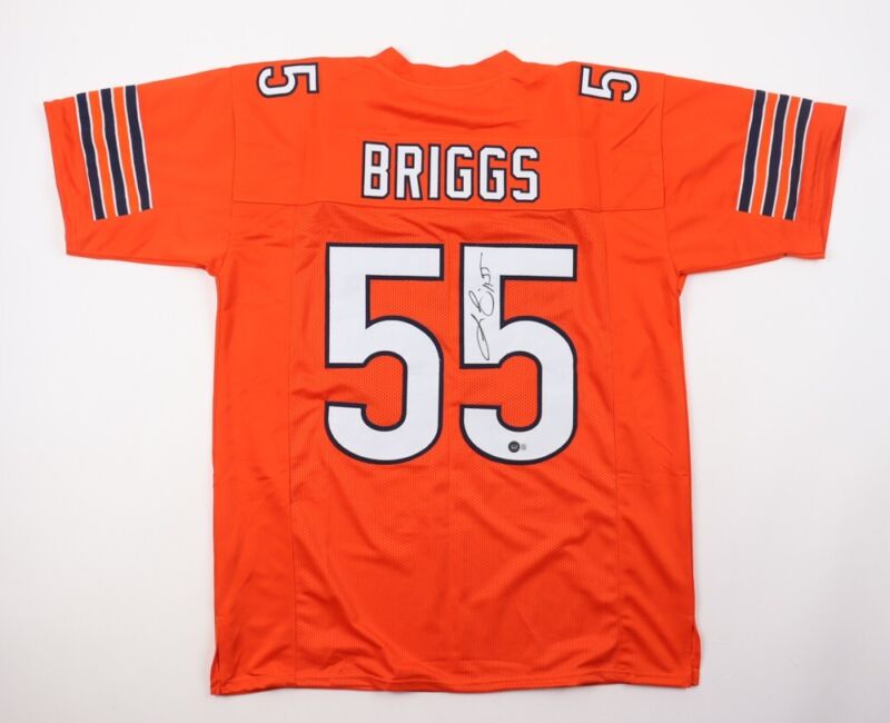 LANCE BRIGGS SIGNED AUTOGRAPHED CHICAGO BEARS CUSTOM JERSEY BECKETT COA