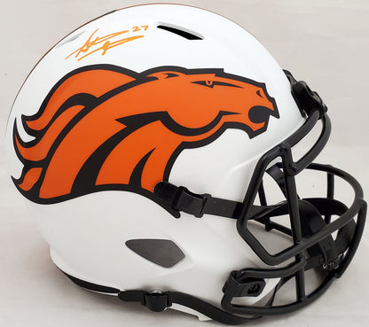 STEVE ATWATER DALLAS COWBOYS LUNAR ECLIPSE FULL SIZE HELMET QR 192617 (BAS COA)