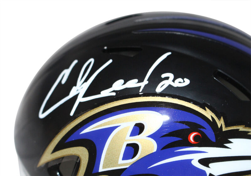 Ed Reed Autographed Baltimore Ravens Speed Mini Helmet BAS 39877