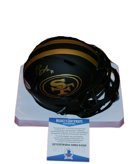 Brandon Aiyuk San Francisco 49ers Signed Eclipse Mini Helmet 2 (BAS COA)