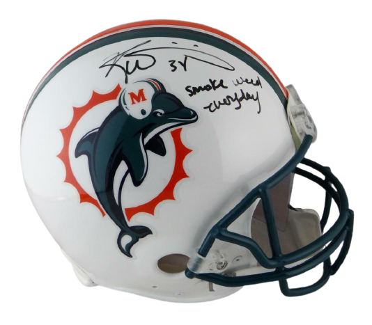 Ricky Williams Miami Dolphins Signed F/S Pro Line Helmet w/ Smoke Weed (JSA COA)
