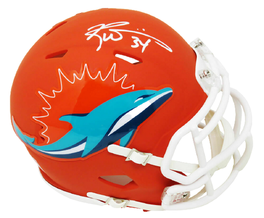 Ricky Williams Miami Dolphins Signed AMP Riddell Speed Mini Helmet (SCHWARTZ)