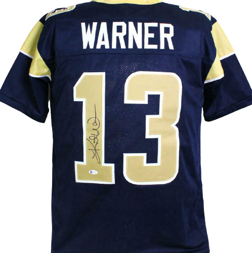 Kurt Warner Los Angeles Rams Signed Blue Gold Pro Style Jersey 1 BAS Ultimate Autographs