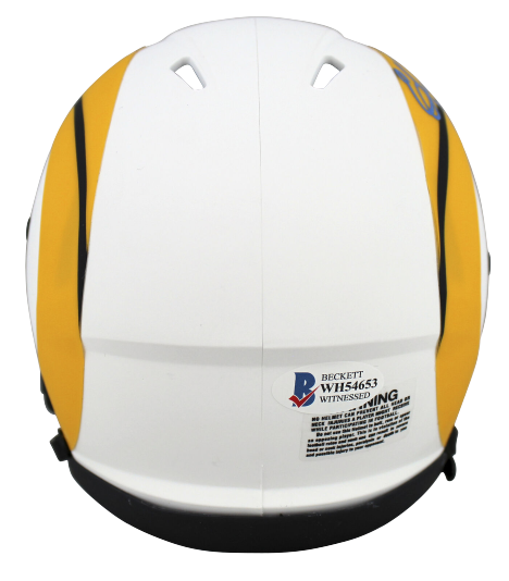 Eric Dickerson Los Angeles Rams Signed HOF 99 Authentic Lunar Speed Mini Helmet (BAS COA)