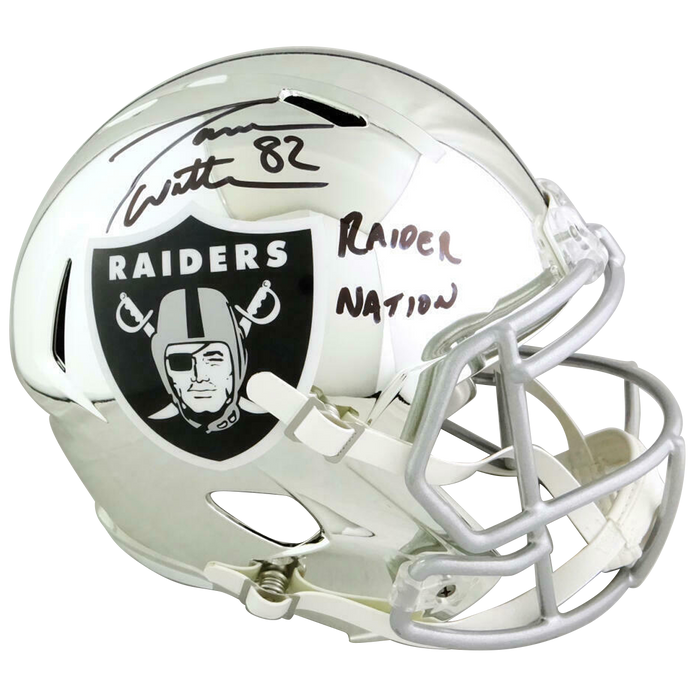 Jason Witten Las Vegas Raiders Signed F/S Chrome Speed Helmet w/Insc (Beckett)