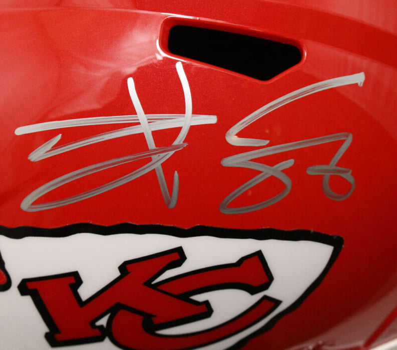 Travis Kelce Autographed Kansas City Chiefs F/S Speed Helmet Beckett BAS 34455