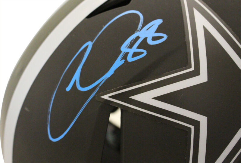 Dak Prescott & Ceedee Lamb Signed Cowboys Authentic Eclipse Helmet BAS ...