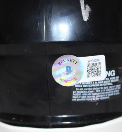 Deion Sanders Signed Atlanta Falcons 90-02 Speed Mini Helmet Beckett 39622