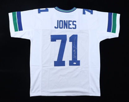 WALTER JONES SIGNED AUTOGRAPHED SEATTLE SEAHAWKS CUSTOM JERSEY JSA COA