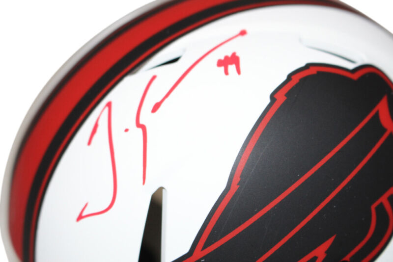 Tremaine Edmunds Autographed Buffalo Bills Lunar Mini Helmet Beckett 38293