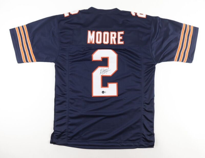 D.J. MOORE SIGNED AUTOGRAPHED CHICAGO BEARS CUSTOM JERSEY BECKETT COA