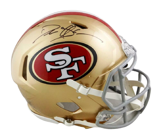 Deion Sanders San Francisco 49ers Signed SF 49ers Full-sized Speed Authentic Helmet *Black (BAS COA)