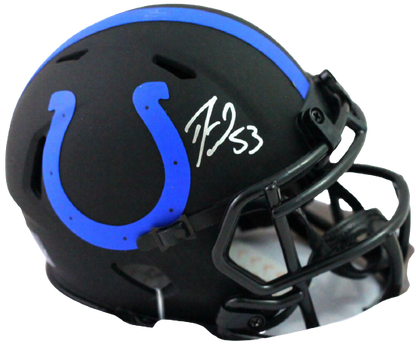 Darius Leonard Indianapolis Colts Eclipse Speed Mini Helmet BAS COA