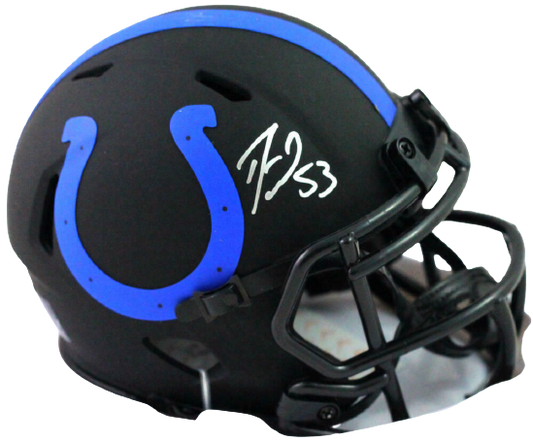 Darius Leonard Indianapolis Colts Eclipse Speed Mini Helmet BAS COA