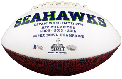 Cortez Kennedy Seattle Seahawks Signed Seahawks White Logo Football 110684 (BAS COA)