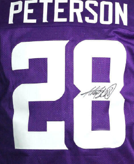 Adrian Peterson Minnesota Vikings Signed Purple Pro Style Jersey (BAS COA), , 