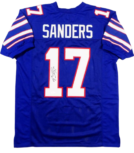 Emmanuel Sanders SMU Mustangs Signed Blue College Style Jersey