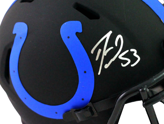 Darius Leonard Indianapolis Colts Eclipse Speed Mini Helmet BAS COA