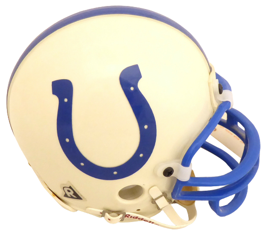 Johnny Unitas Baltimore Colts Mini Helmet "HOF 1979" Light BAS COA (Indianapolis)
