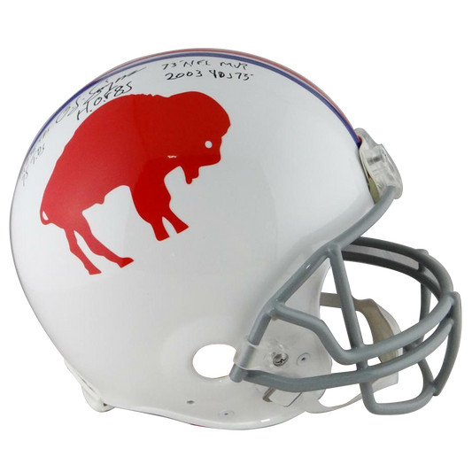 O.J. Simpson Buffalo Bills Signed F/S Authentic 65-73 TB Helmet W/ 5 Stats (JSA COA)