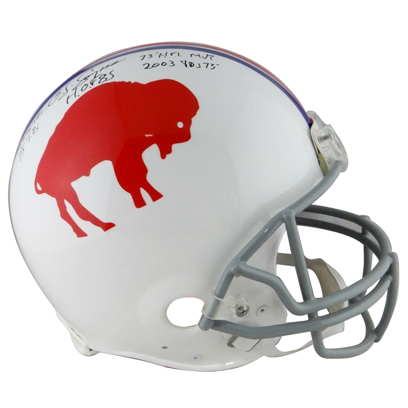O.J. Simpson Buffalo Bills Signed F/S Authentic 65-73 TB Helmet W/ 5 Stats (JSA COA)