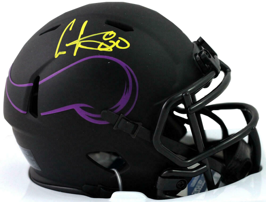 Cris Carter Minnesota Vikings Signed Eclipse Mini Helmet- (BAS COA)