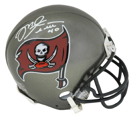 Mike Alstott Tampa Bay Buccaneers Signed Riddell Mini Helmet (SCHWARTZ)
