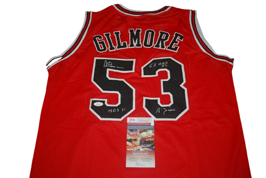 ARTIS GILMORE BULLS COLONELS DENVAR NUGGETS autographed signed JERSEY (JSA COA)