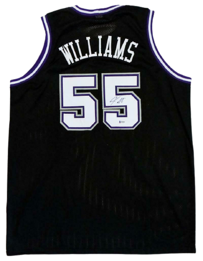 Jason Williams Sacramento Kings Autographed Black Jersey- (BAS COA)