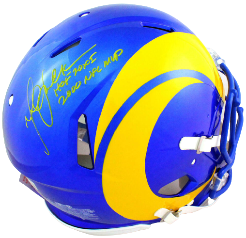 Marshall Faulk Los Angeles Rams Signed Authentic Speed F/S Helmet (BAS COA)