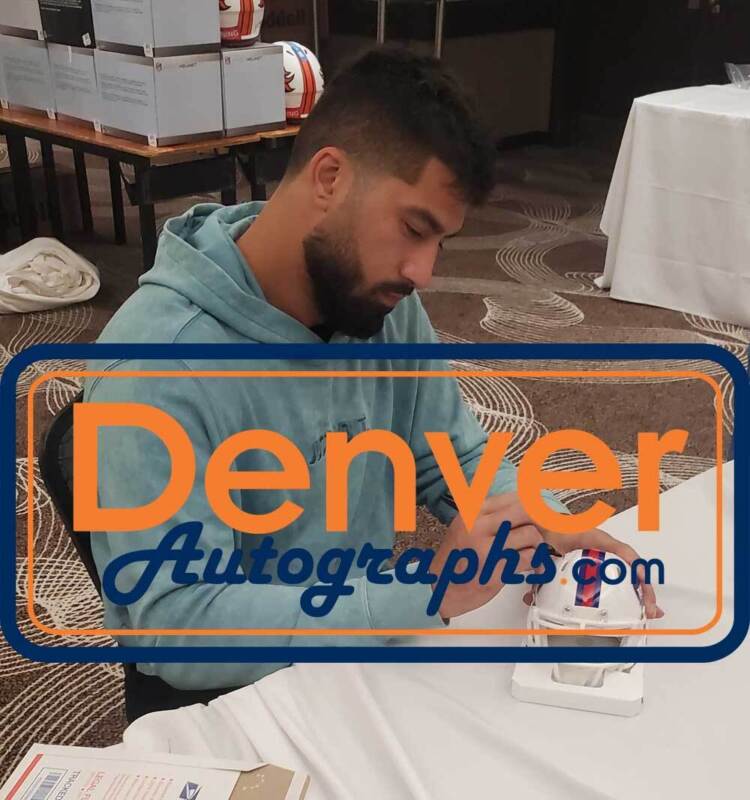 AJ Epenesa Autographed/Signed Buffalo Bills Speed Mini Helmet Beckett 38506