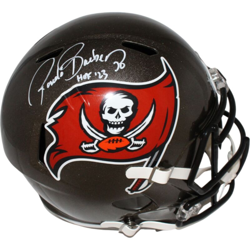 Ronde Barber Signed Tampa Bay Buccaneers TB F/S Helmet HOF Beckett 42342