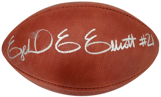 Ezekiel Elliot Dallas Cowboys Autographed Signed NFL Leather Football Y92586 (BAS COA)