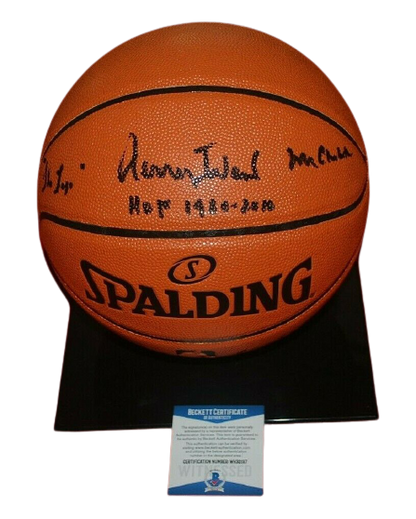JERRY WEST Los Angeles Lakers signed Basketball HOF 1980 MR CLUTCH BAS COA