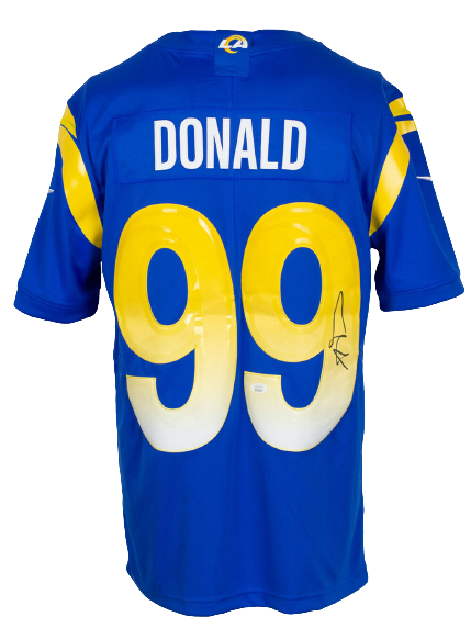 Aaron Donald Los Angeles Rams Signed Blue Nike Limited Football Jersey (JSA COA), , 