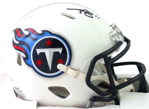 AJ Brown Tennessee Titans Signed Flat White Speed Mini Helmet (BAS COA), , 