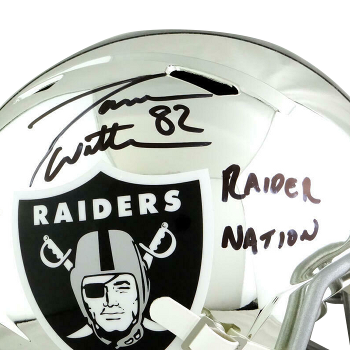Jason Witten Las Vegas Raiders Signed F/S Chrome Speed Helmet w/Insc (Beckett)