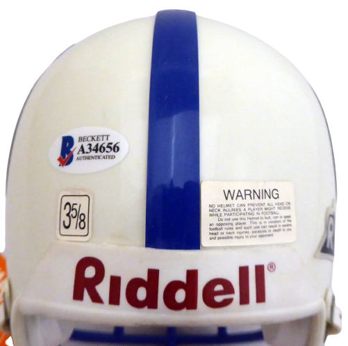Johnny Unitas Baltimore Colts Mini Helmet "HOF 1979" Light BAS COA (Indianapolis)