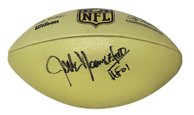 Jack Youngblood Los Angeles Rams Signed Wilson Duke Gold NFL F/S Replica Football w/HF'01 (SCHWARTZ)