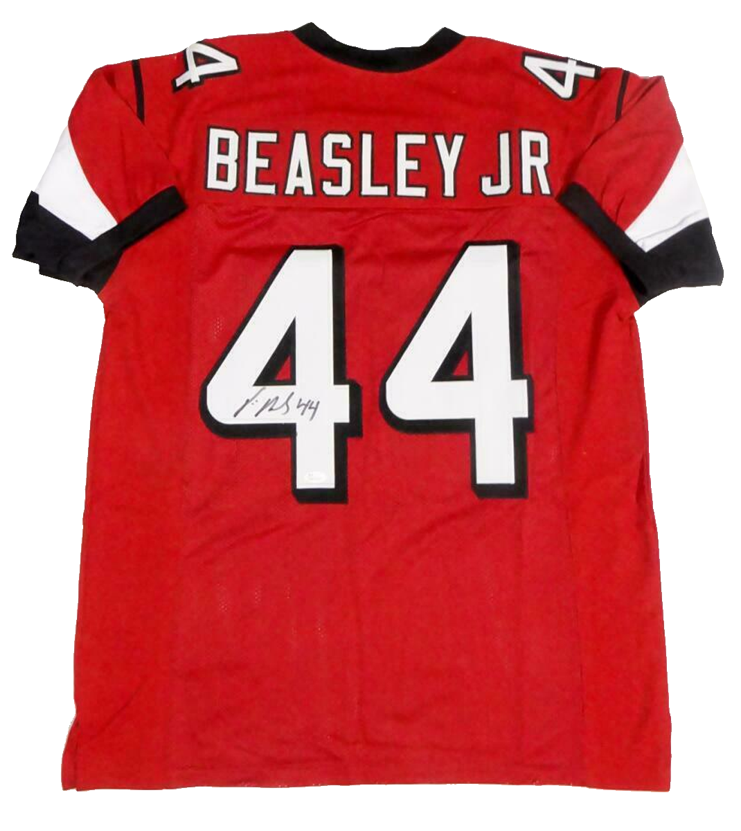 Vic Beasley Jr Autographed Red Pro Style Jersey (JSA COA)